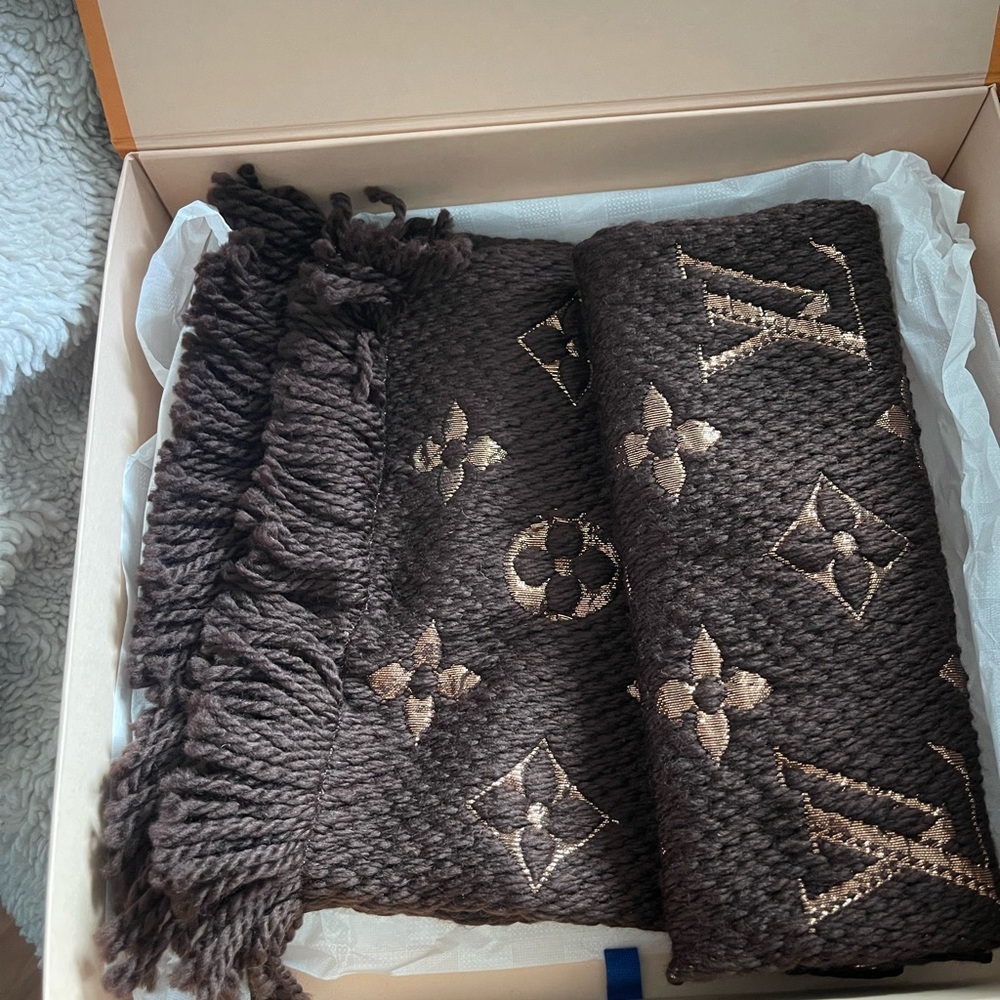 Louis Vuitton Brown Monogram Scarf